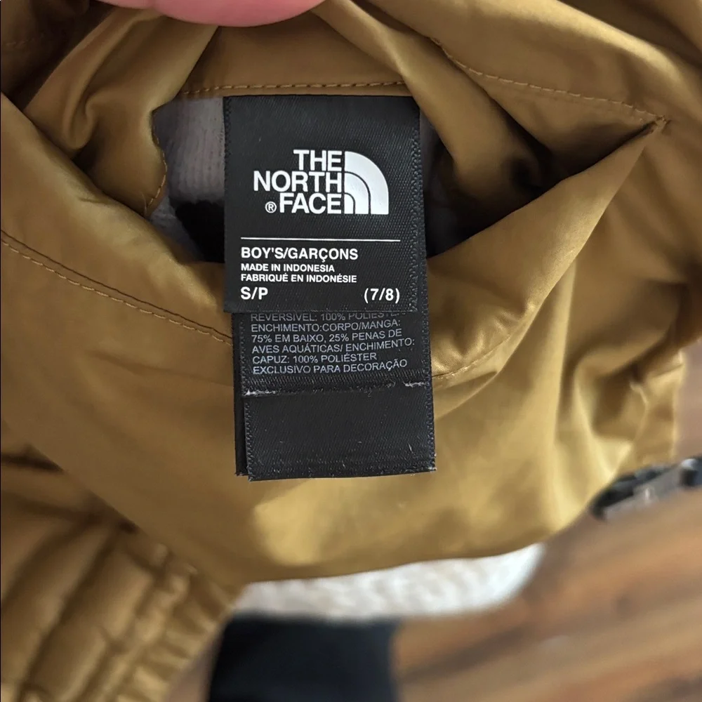 The North Face Kids Two-Tone Black and Mustard Puffer Jacket